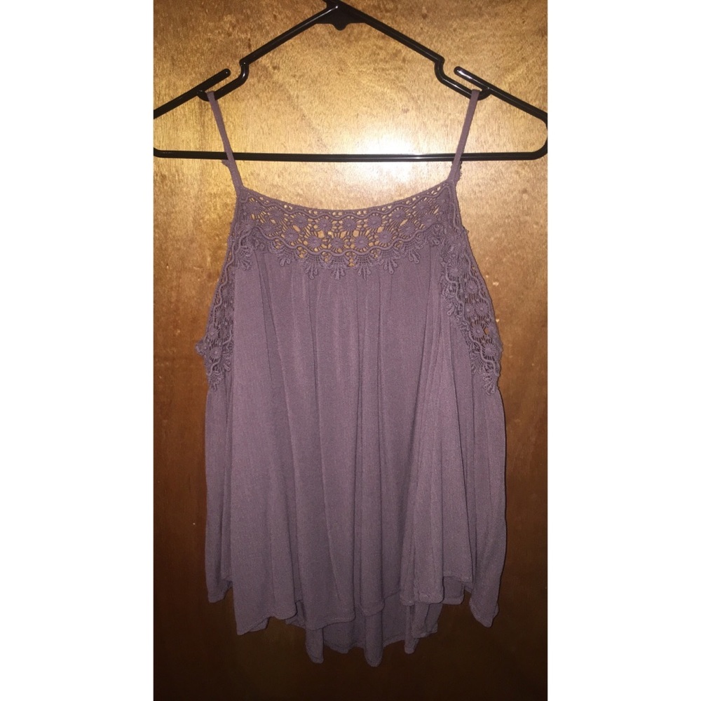 Elegant Purple Flowy Cold Shoulder Top